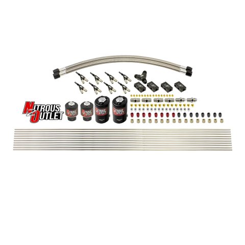 Nitrous Outlet Oxide System Conversion and Upgrade Kits 00-10422-L 8 Cyl 4 Sol Racers Direct-Port kit w/ 90° Noz