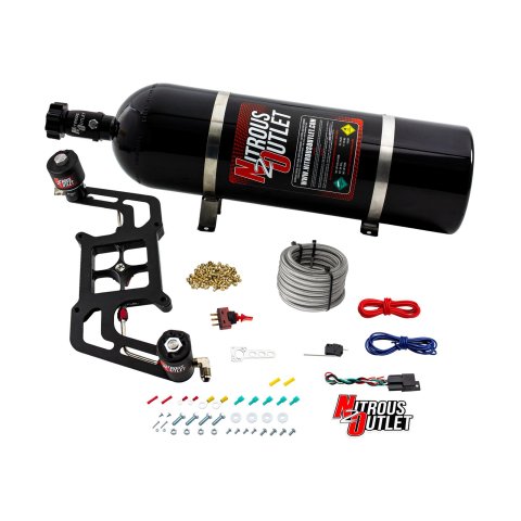 Nitrous Outlet Stinger Plate Oxide Systems 00-10606-15 Race 4150 Sys Boomerang 2 Sol Bracket (Low PSI)(15LB Bottle)