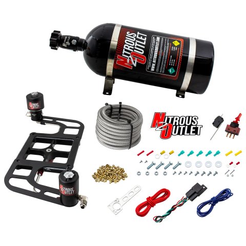 Nitrous Outlet Stinger Plate Oxide Systems 00-10654-10 Systems, Stinger, Dominator 4500 Series Plate, Wet, 700 hp, 10 lb. Bottle, Designed for Use with 5-10 psi Carbureted Fuel Systems, Kit thumbnail 1