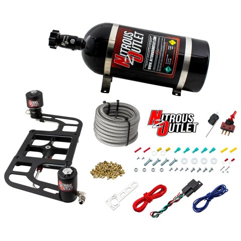Nitrous Outlet Stinger Plate Oxide Systems 00-10654-10 Systems, Stinger, Dominator 4500 Series Plate, Wet, 700 hp, 10 lb. Bottle, Designed for Use with 5-10 psi Carbureted Fuel Systems, Kit thumbnail 2