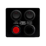 Nitrous Outlet Switch Panels 00-11005 Panel, Ashtray Mount, Aluminum, Black, 4 Rocker Switches, Chevy, Pontiac, Each thumbnail 1