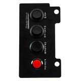 Nitrous Outlet Switch Panels 00-11009 Panel, Left Storage Compartment Mount, Aluminum, Black, 4 Switches, Chevy, Each thumbnail 1