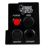 Nitrous Outlet Switch Panels 00-11014 Panel, Console Mount, Aluminum, Black, 4 Switches, Ford, Each thumbnail 2