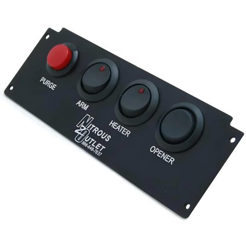 Nitrous Outlet Switch Panels for 1983-1992 CAMARO, FIREBIRD - 00-11019 Panel, Ashtray Mount, Aluminum, Black, 4 Switches, Chevy, Pontiac, Each thumbnail 2