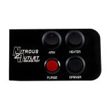 Nitrous Outlet Switch Panels 00-11020 Panel, Ashtray Mount, Aluminum, Black, 4 Switches, Chevy, Each thumbnail 1