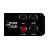 Nitrous Outlet Switch Panels 00-11020 Panel, Ashtray Mount, Aluminum, Black, 4 Switches, Chevy, Each thumbnail 2