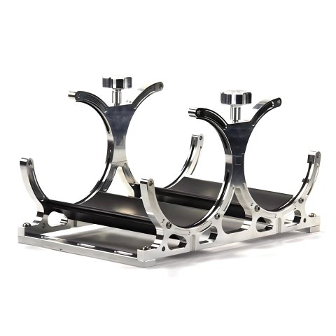 Nitrous Outlet Heated Bottle Brackets 00-32016 Dual Billet N2O Bracket with rubber isolators (Vertical) thumbnail 2