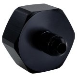 Nitrous Outlet Bottle Nuts 00-34021 Oxide Nuts, Aluminum, Black Anodized, 1 in. Female Threads, -4 AN Male Threads, Fits 660-style Valves, Each thumbnail 1