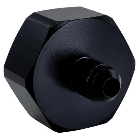 Nitrous Outlet Bottle Nuts 00-34021 Oxide Nuts, Aluminum, Black Anodized, 1 in. Female Threads, -4 AN Male Threads, Fits 660-style Valves, Each