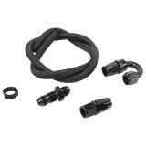 Nitrous Outlet Blow-Down Kits 00-35040-B-S 180 Degree Blow Down Kit With Straight Bulk Head Fitting (Black Fittings) thumbnail 1