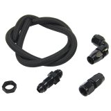 Nitrous Outlet Blow-Down Kits 00-35041-B-S 90 Degree Blow Down Kit With Straight Bulk Head Fitting (Black Fittings) thumbnail 1