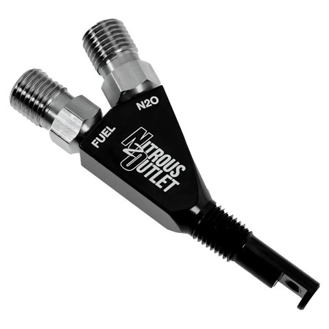 Nitrous Outlet Wet Nozzles 00-40001 Oxide Nozzles, Nozzles, 90 degree Discharge, Aluminum, Black Anodized, 1/16 in. NPT Thread Size, Each thumbnail 1