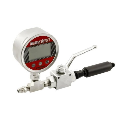 Nitrous Outlet Digital Inline Pressure Gauges 00-63017-4 Oxide Accessory Kits, Gauges, -4 AN Inlet and Outlet, Filter, Each thumbnail 1
