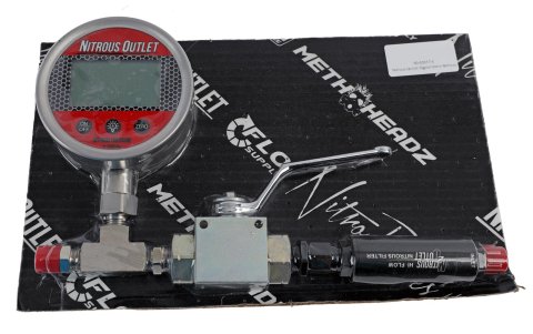 Nitrous Outlet Digital Inline Pressure Gauges 00-63017-6 Oxide Accessory Kits, Gauges, -6 AN Inlet and Outlet, Filter, Each thumbnail 1