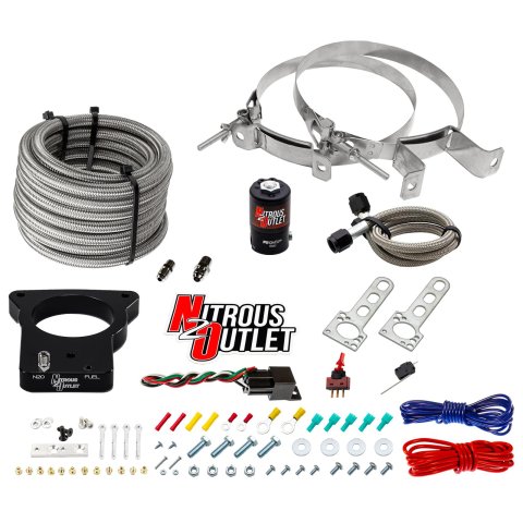 Nitrous Outlet Oxide Plate Systems 00-10102-DRY-00 Systems, EFI Plate, Dry Style, WOT Switch Activation, Designed for 78mm LSX Intakes, Cadillac, Chevrolet, Pontiac, Kit