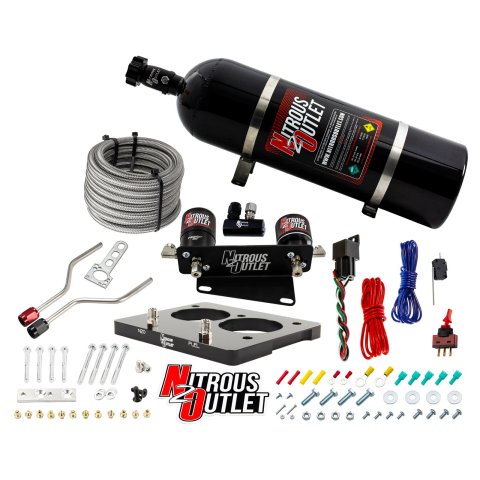 Nitrous Outlet Oxide Plate Systems 00-10117-58-15 58mm 93-97 LT1 Hardlined System (15lb Bottle)