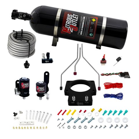 Nitrous Outlet Hardline Oxide Plate Systems 00-10118-90-15 90mm Fast Intake 98-02 F-body System With 15lb Bottle