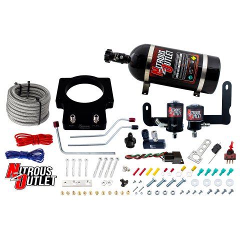 Nitrous Outlet Hardline Oxide Plate Systems 00-10123-LS2-10 90mm 05-07 C6 LS2 Corvette System (10lb Bottle)