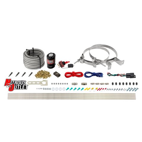 Nitrous Outlet Oxide Systems 00-10360-SBT-00 Dry EFI 4 Cyl 1 Sol Direct Port Sys w/ Dist Block (No Bottle)(SBT Noz)