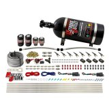Nitrous Outlet Oxide Systems 00-10363-DS-10 DS 4 Cyl 4 Sol Direct Port Sys w/Dist Blocks Hi PSI(10Lb Bottle)(90° Noz) thumbnail 2