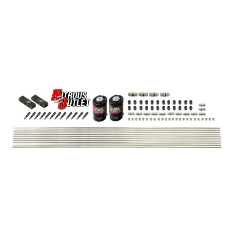Nitrous Outlet Oxide System Conversion and Upgrade Kits 00-10383-SBT-DS Dry EFI DS 6Cyl 2Sol Forward Plumbers Kit w/Dist Blocks SBT Discharge Noz.