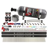 Nitrous Outlet Oxide Systems 00-10474-H-R-12 8 Cyl 4 Sol Direct Port Sys w/ Dual Rails Low PSI(12Lb Bottle)(90° Noz) thumbnail 1