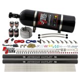 Nitrous Outlet Direct Port Systems 00-10474-L-R-15 8 Cyl 4 Sol Sys w/ Dual Rails Low PSI(15Lb Bottle)(90° Noz) thumbnail 1