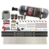 Nitrous Outlet Direct Port Systems 00-10496-R-12 10 Cyl 4 Sol Sys w/ Dual Rails Low PSI(12Lb Bottle)(90° Noz) thumbnail 1