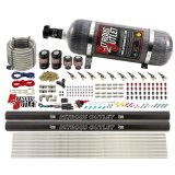 Nitrous Outlet Direct Port Systems 00-10496-R-12 10 Cyl 4 Sol Sys w/ Dual Rails Low PSI(12Lb Bottle)(90° Noz) thumbnail 2