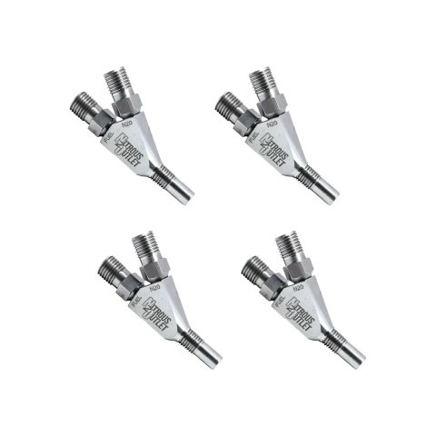 Nitrous Outlet Oxide Nozzles 00-40011-DRY-4 Nozzles, Vortex Ti 1/16" NPT Dry Dual Stage Nozzle - 4 Pack/Straight Annular Discharge/Titanium