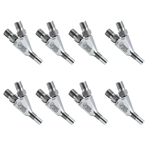 Nitrous Outlet Oxide Systems 00-40011-DRY-8 Nozzles, Vortex Ti 1/16" NPT Dry Dual Stage Nozzle - 8 Pack/Straight Annular Discharge/Titanium