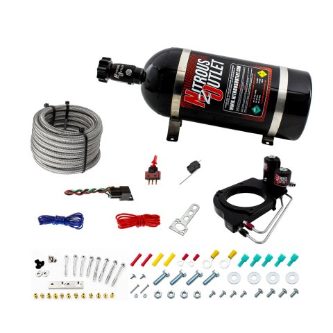 Nitrous Outlet Oxide Systems 00-10161-102-10 - Gas/E85 (5-55psi)(50-200HP)(10lb Bottle)