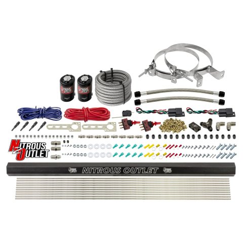 Nitrous Outlet Direct Port Systems 00-10361-SBT-DS-00 Dry EFI DS 4Cyl 2 Sol Sys w/ Single Rail (No Bottle)(SBT Noz)