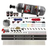 Nitrous Outlet Oxide Systems 00-10362-ALC-R-DS-12 DS 4Cyl 4Sol Direct Port Sys w/ Dual Rails ALC Low PSI(12LB Bottle) 90° Noz thumbnail 1