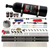 Nitrous Outlet Direct Port Systems 00-10362-R-DS-15 DS 4 Cyl 4 Sol Sys w/ Dual Rails Low PSI(15Lb Bottle)(90° Noz) thumbnail 1