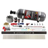 Nitrous Outlet Oxide Systems 00-10362-R-SBT-12 4 Cyl 2 Sol Direct Port Sys w/ Single Rail Low PSI(12Lb Bottle)(SBT Noz) thumbnail 1