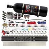 Nitrous Outlet Oxide Systems 00-10398-ALC-DS-15 DS 6Cyl 4Sol Direct Port Sys w/Dist Blocks ALC Low PSI(15Lb Bottle)90° Noz thumbnail 1
