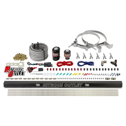 Nitrous Outlet Oxide Systems 00-10398-E85-SBT-00 6 Cyl 2 Sol Direct Port Sys w/Dist Blocks E85 Low PSI(No Bottle) SBT Noz