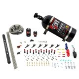 Nitrous Outlet Oxide Systems 00-10399-E85-R-10 6 Cyl 2 Sol Direct Port Sys w/ Single Rail E85 Hi PSI(10Lb Bottle)(90° Noz) thumbnail 1