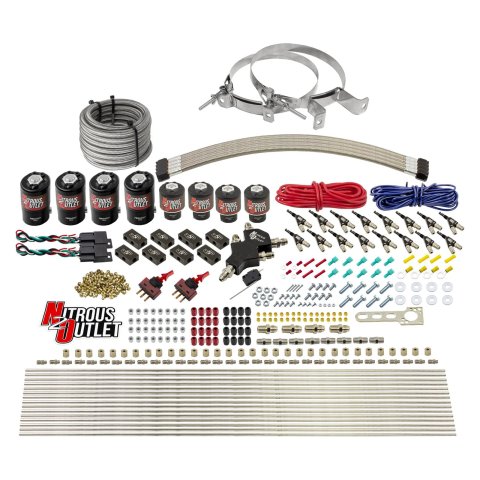 Nitrous Outlet Oxide Systems 00-10433-E85-L-DS-00 DS 8 Cyl 8 Sol Racers Direct Port Sys E85 Low PSI( No Bottle)(90° Noz)