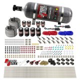 Nitrous Outlet Oxide Systems 00-10433-H-DS-12 DS 8 Cyl 8 Sol Racers Direct Port Sys Low PSI(12Lb Bottle)(90° Noz) thumbnail 1