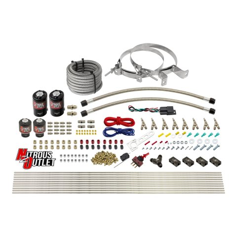 Nitrous Outlet Oxide Systems 00-10434-H-SBT-00 8 Cyl 4 Sol Racers Direct Port Sys Hi PSI( No Bottle)(SBT Noz)