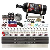 Nitrous Outlet Oxide Systems 00-10474-L-R-DS-10 DS 8 Cyl 8 Sol Direct Port Sys w/ Quad Rails Low PSI(10Lb Bottle)(90° Noz) thumbnail 1