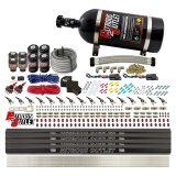 Nitrous Outlet Oxide Systems 00-10474-L-R-DS-10 DS 8 Cyl 8 Sol Direct Port Sys w/ Quad Rails Low PSI(10Lb Bottle)(90° Noz) thumbnail 2