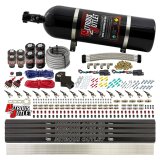 Nitrous Outlet Oxide Systems 00-10474-L-R-DS-15 DS 8 Cyl 8 Sol Direct Port Sys w/ Quad Rails Low PSI(15Lb Bottle)(90° Noz) thumbnail 2