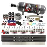 Nitrous Outlet Oxide Systems 00-10474-L-R-SBT-DS-12 DS 8 Cyl 8 Sol Direct Port Sys w/ Quad Rails Low PSI(12Lb Bottle)(SBT Noz) thumbnail 1