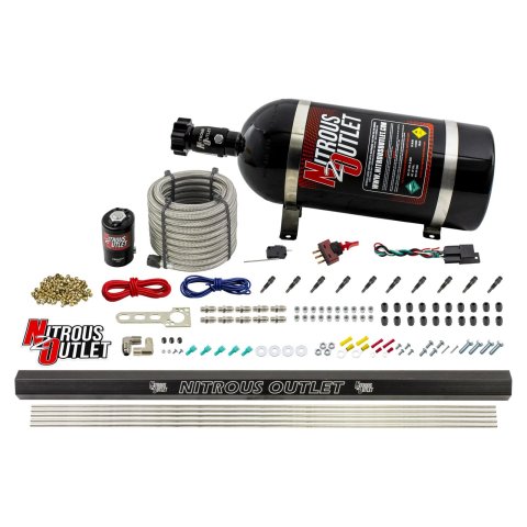 Nitrous Outlet Oxide Systems 00-10493-R-SBT-10 10 Cyl 1 Sol Dry EFI Direct Port Sys w/ Single Rail(10Lb Bottle)(SBT Noz)