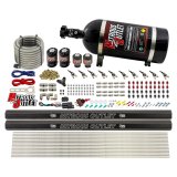 Nitrous Outlet Oxide Systems 00-10496-ALC-R-10 10 Cyl 4 Sol Direct Port Sys w/ Dual Rails ALC Low PSI(10Lb Bottle)90° Noz thumbnail 1