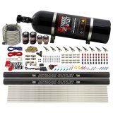 Nitrous Outlet Oxide Systems 00-10496-E85-R-15 10 Cyl 4 Sol Direct Port Sys w/ Dual Rails E85 Low PSI(15Lb Bottle)90° Noz thumbnail 1