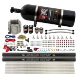 Nitrous Outlet Oxide Systems 00-10497-R-SBT-15 10 Cyl 4 Sol Direct Port Sys w/ Dual Rail Hi PSI(15Lb Bottle)(SBT Noz) thumbnail 1